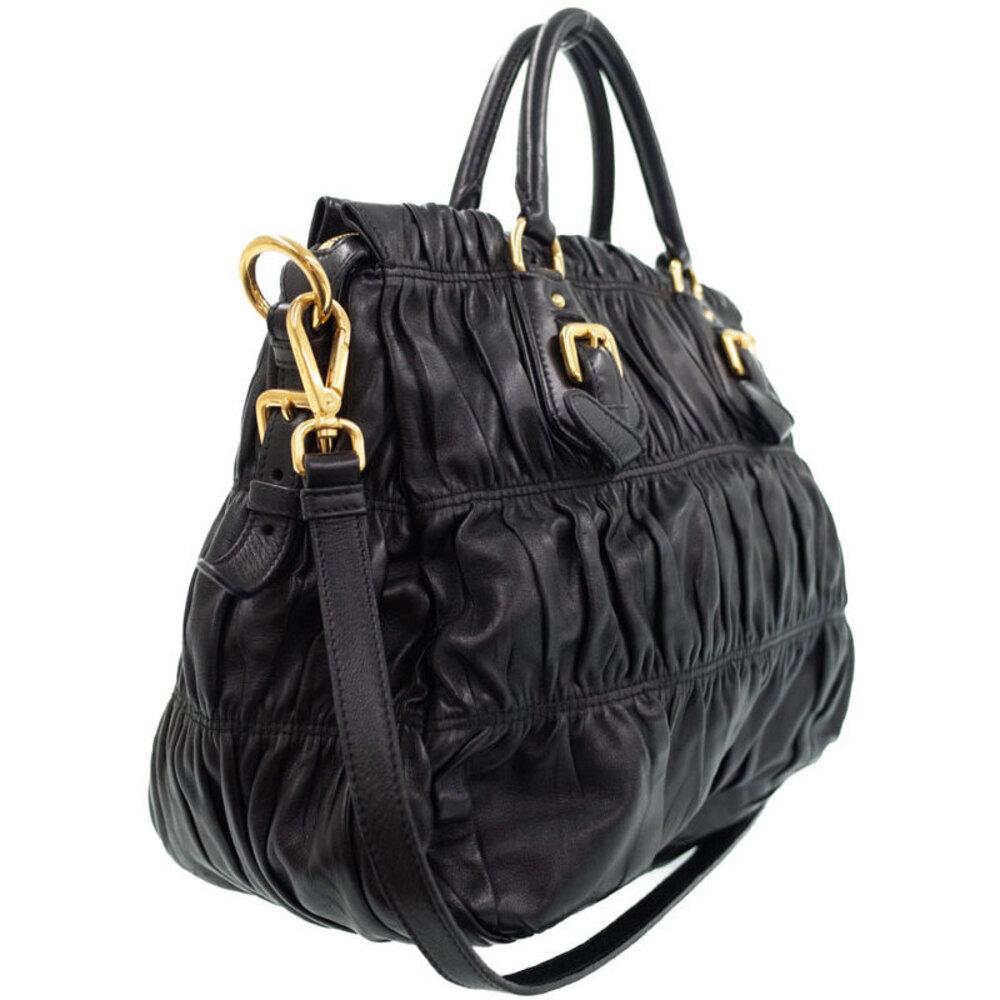 Prada Nappa Tote leather Bag Gaufre black